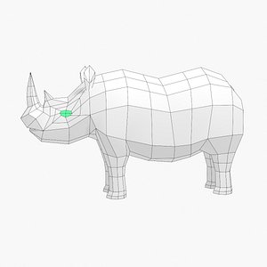 Rhino Low Poly Base Mesh 3D model