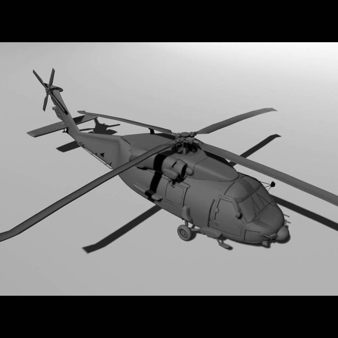 Pre-rigged S-70a Firehawk Helicopter 3d Model