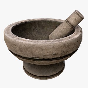 Stone Mortar and Pestle Medieval Tableware