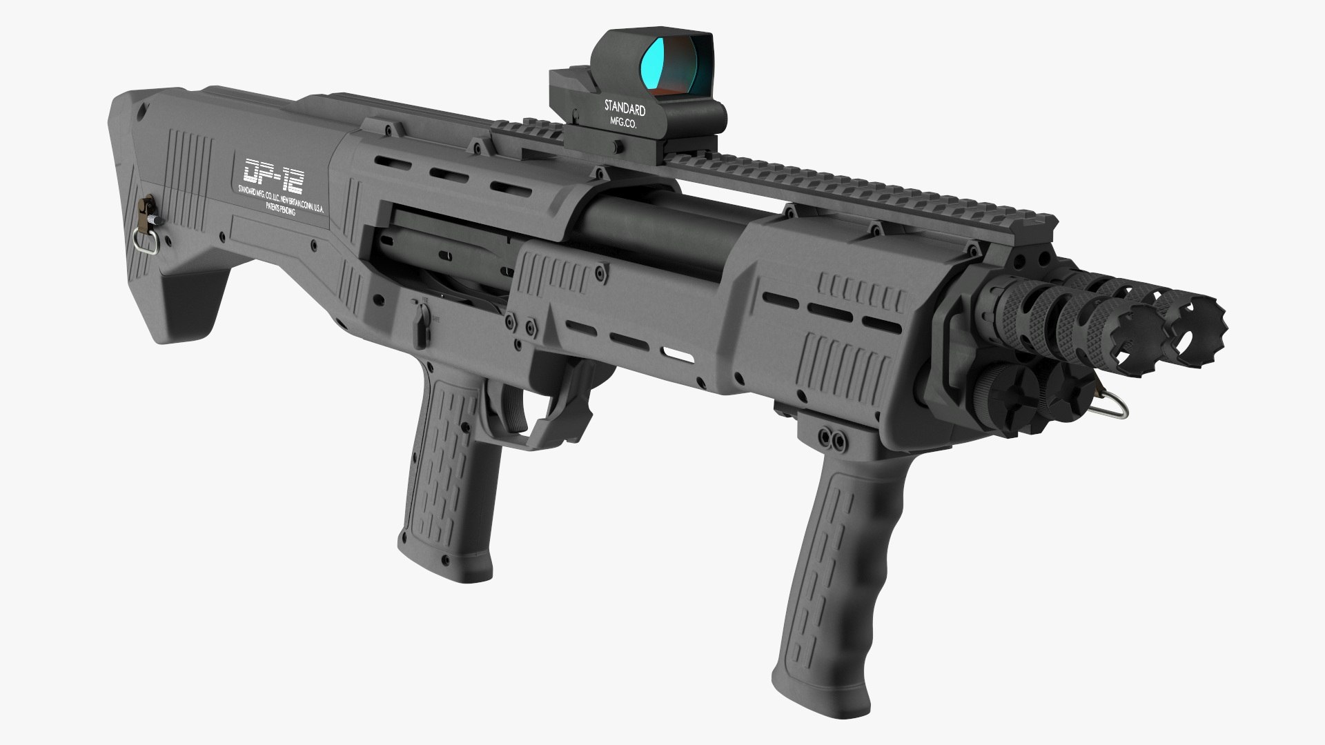 Black Gauge Pump MFG 12 Rigged 3D model preview