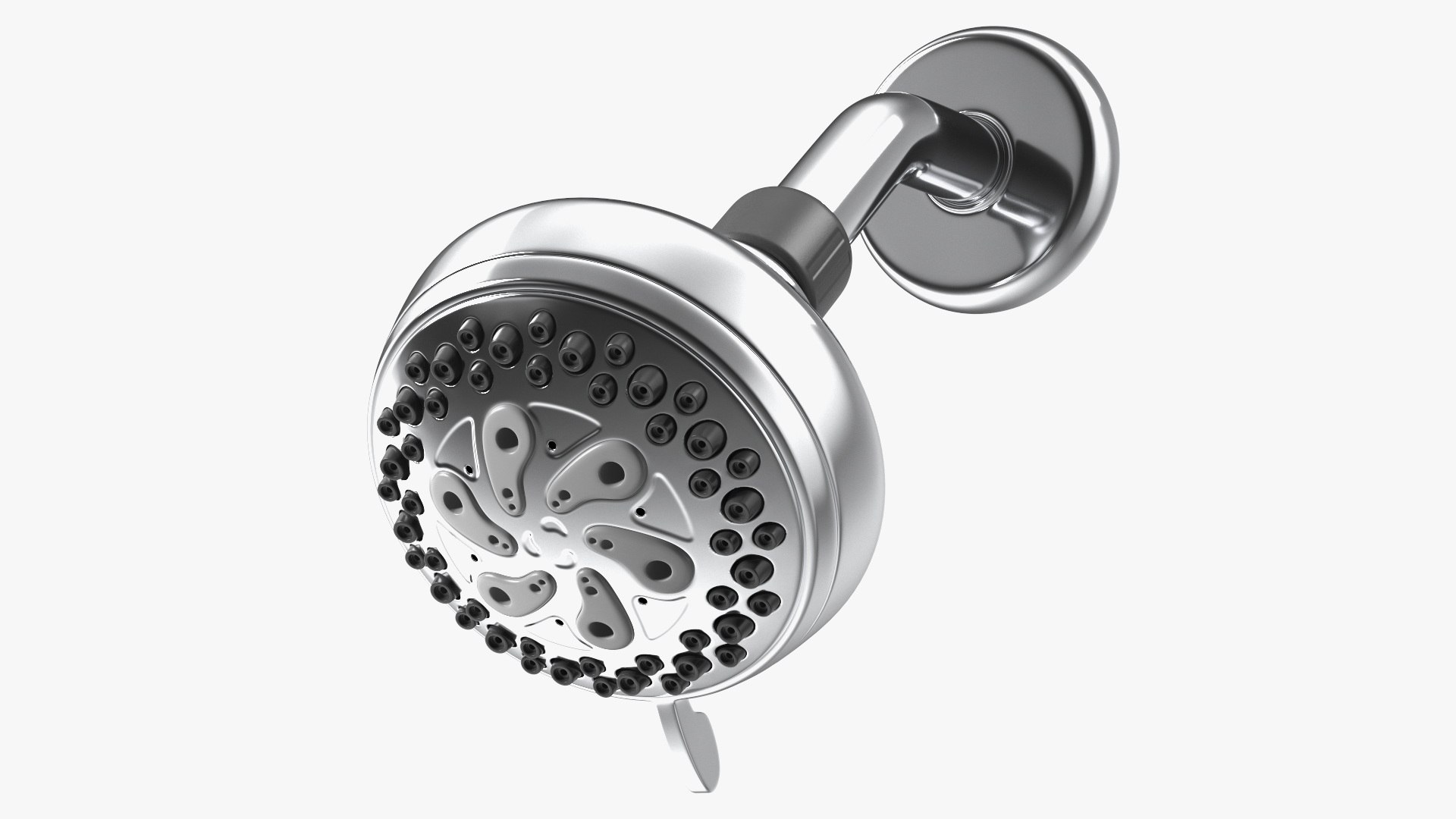 Wall Shower Head 3D model preview