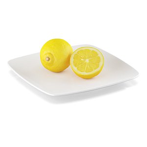 3d model half lemon fruit