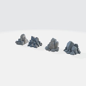 3D stylized rocks model