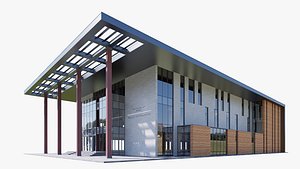 Modern realistic 3d building 3D model