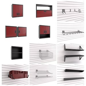 18 in 1 Garage Wall Mounted Storage Cabinets And Shelfs model