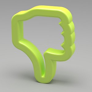 3D hand thumbs down v2 model