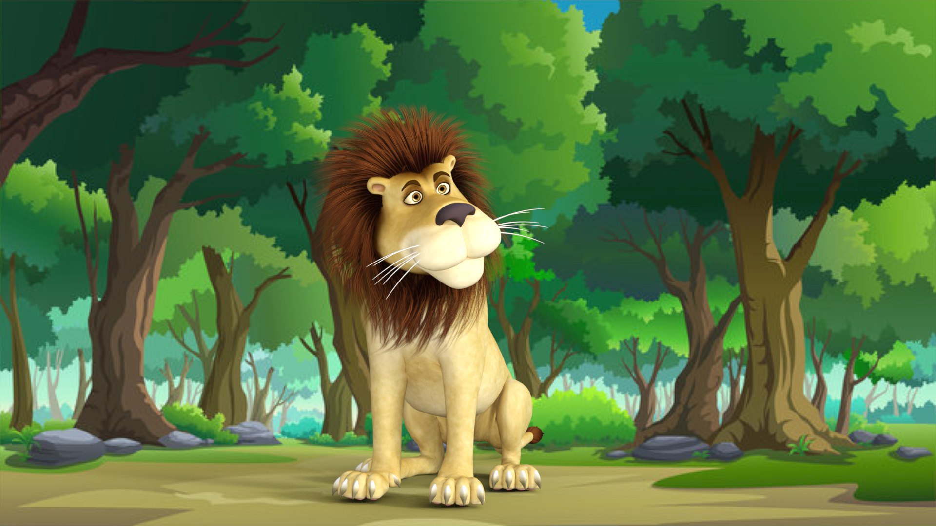 3D Cartoon Lion Rigged Model - TurboSquid 2017276