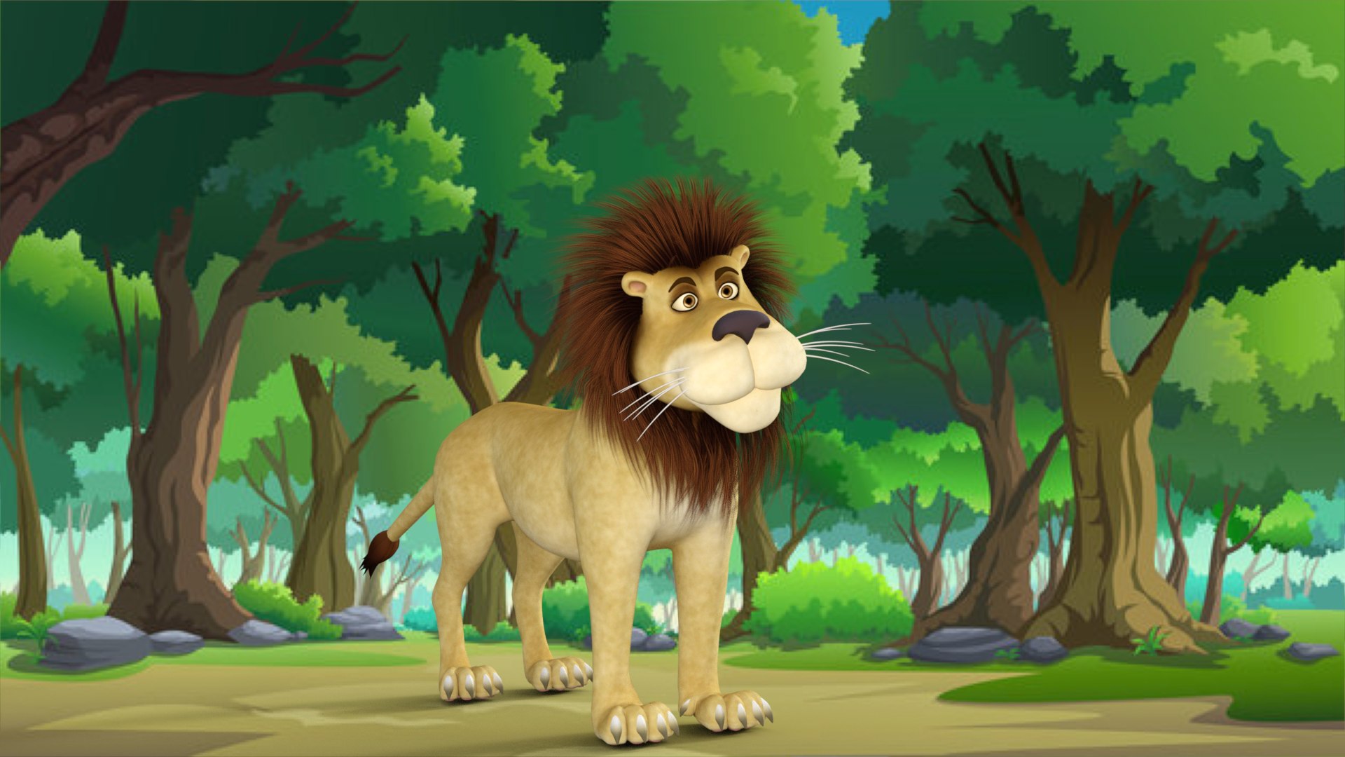 3d Cartoon Lion Rigged Model - Turbosquid 2017276