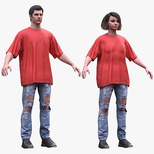 Man and Woman in Casual Outfit 1