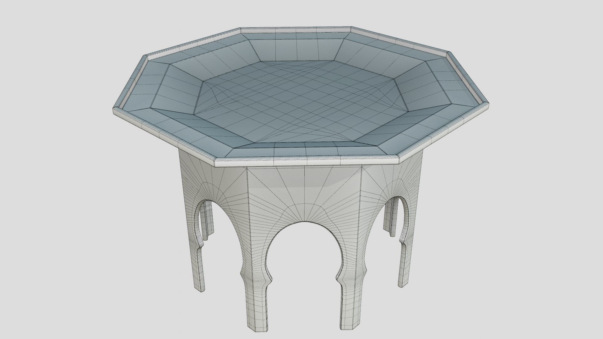 3D Moroccan Traditional Octagonal Table - Reduced Poly Version ...