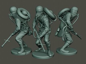 german soldier ww1 action2 3D