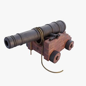 18th century english navy canon 3D model