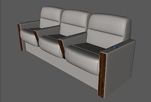 3d model divan business aircraft