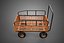 CARGO CART WAGON WAREHOUSE GARDEN CRATE RACK TROLLEY WHEELBARROW