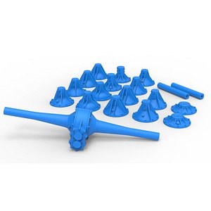 3D Quick Change Rear End Set Version 2 Scale 1 to 25 model