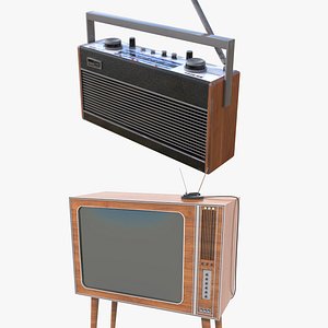 Retro Television and Transistor Radio