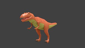 low poly tyrannosaurus rex