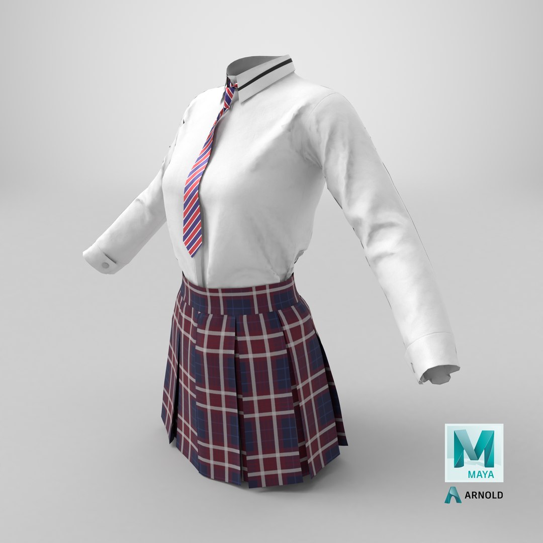 3D Female School Uniform model https://p.turbosquid.com/ts-thumb/dA/SzP46G/Lb/stemcell_maya_arnold_render/png/1750873126/1920x1080/fit_q87/52be55d5dd8c81865c6ac2342d64d9e0a2457e97/stemcell_maya_arnold_render.jpg