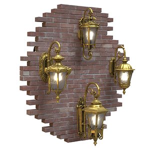 Retro Outdoor Wall Lanterns 3D model