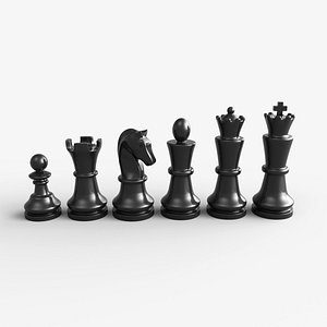 Chess pieces 3D model