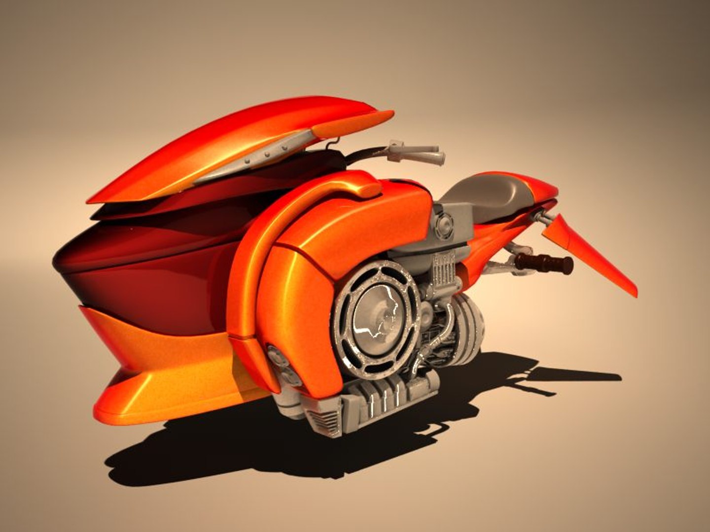 Sci Fi Hover Bike 3d Model