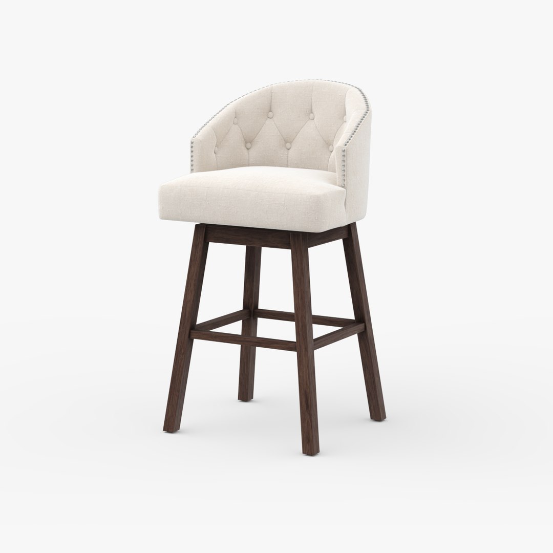 3D model Farmington Swivel Bar Stool TurboSquid 2059900