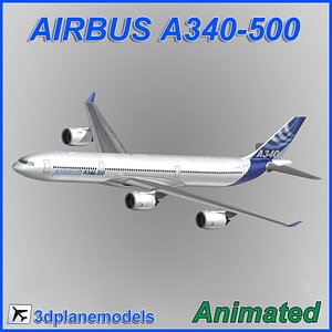 airbus a340-500 3d dxf
