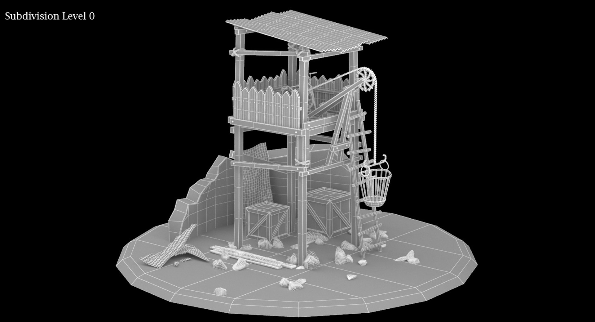3D model watchtower watch tower - TurboSquid 1195294