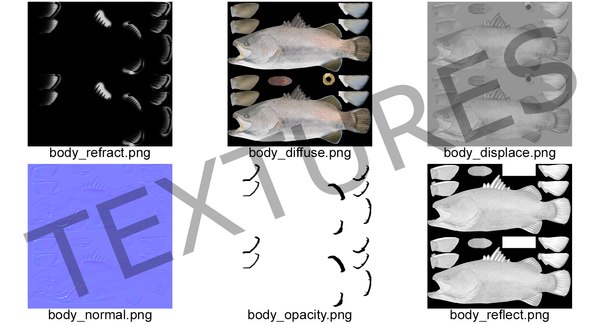 modelo 3d Mentira de peces de lubina asiática - TurboSquid 1350970