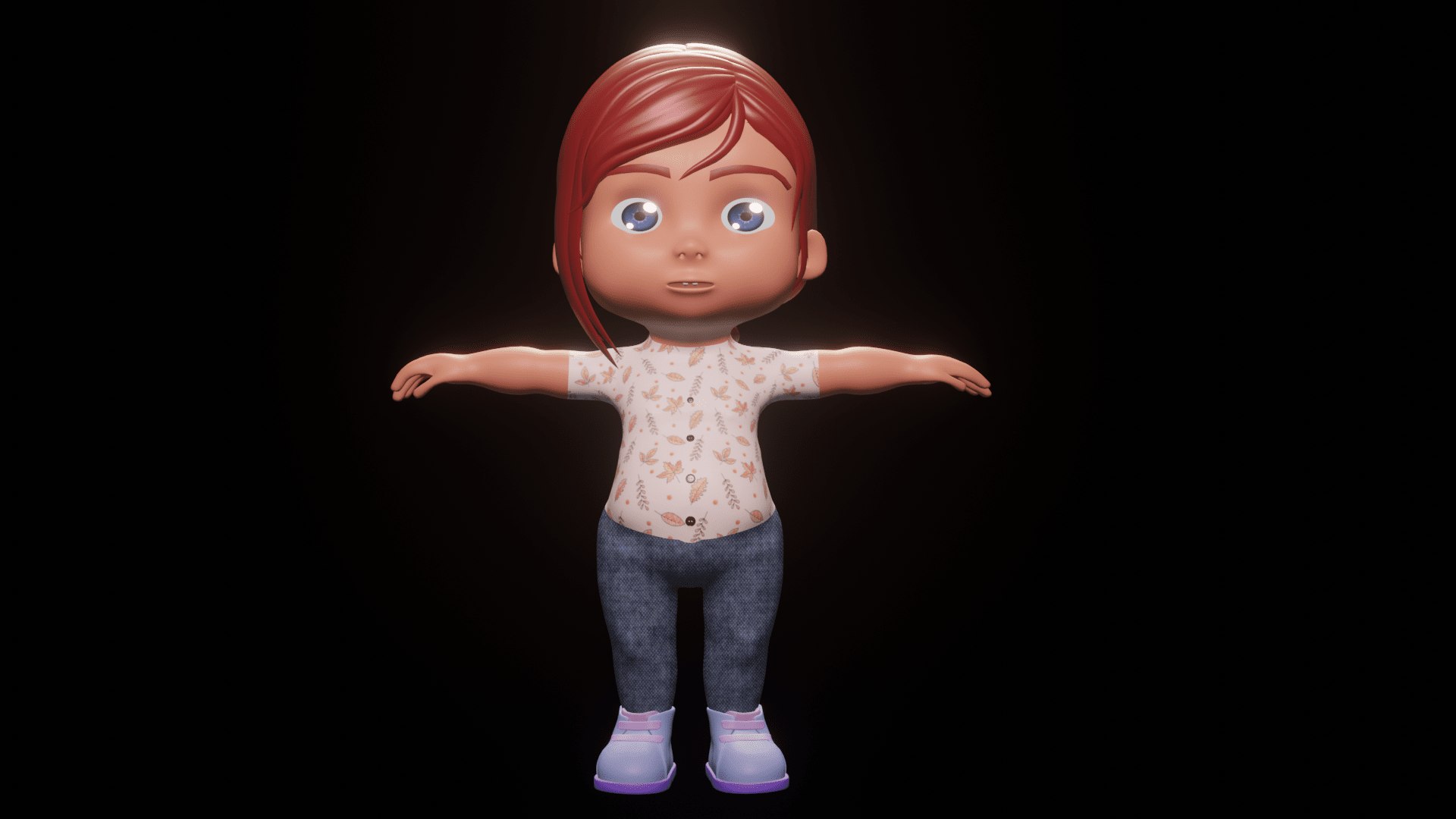 3d Model Cartoon Girl Child - Turbosquid 1983758