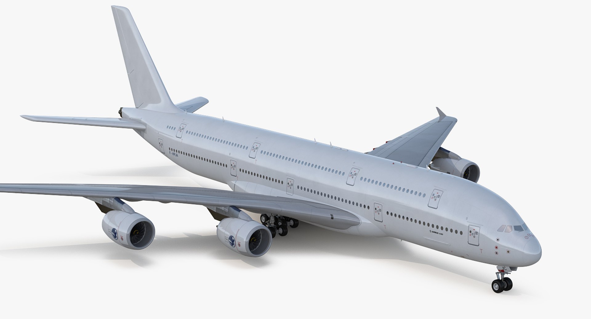 Airbus A380-1000 Generic 3D model preview
