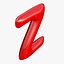Folienballon Buchstabe Z Rotes Modell