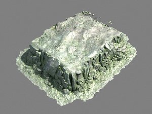3D mountain rock model