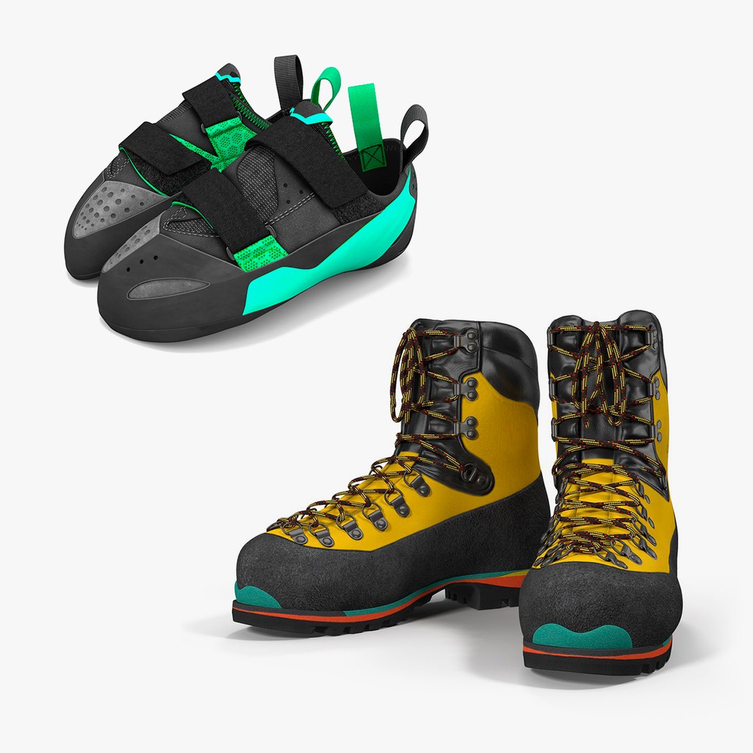 Climbing Shoes Collection 3D model preview