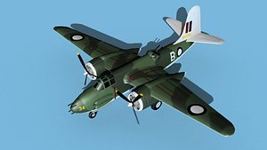 3D model Douglas DB-7 Boston Mk III V04 RNZAF