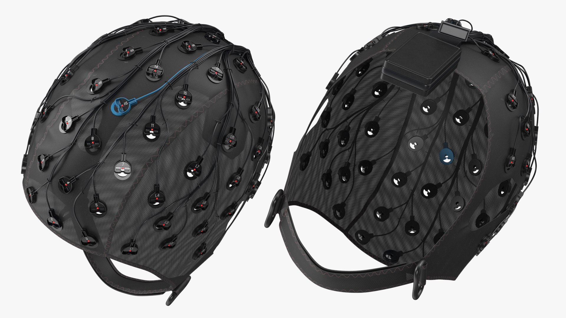 3D EEG Recording Cap Black - TurboSquid 2137737
