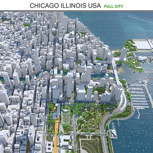 3D model city area building