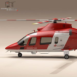 aw109 air ambulance rescue helicopter 3d obj