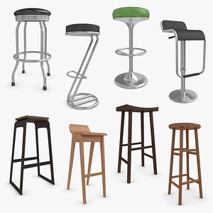 Bar Stool Collection 3 3D