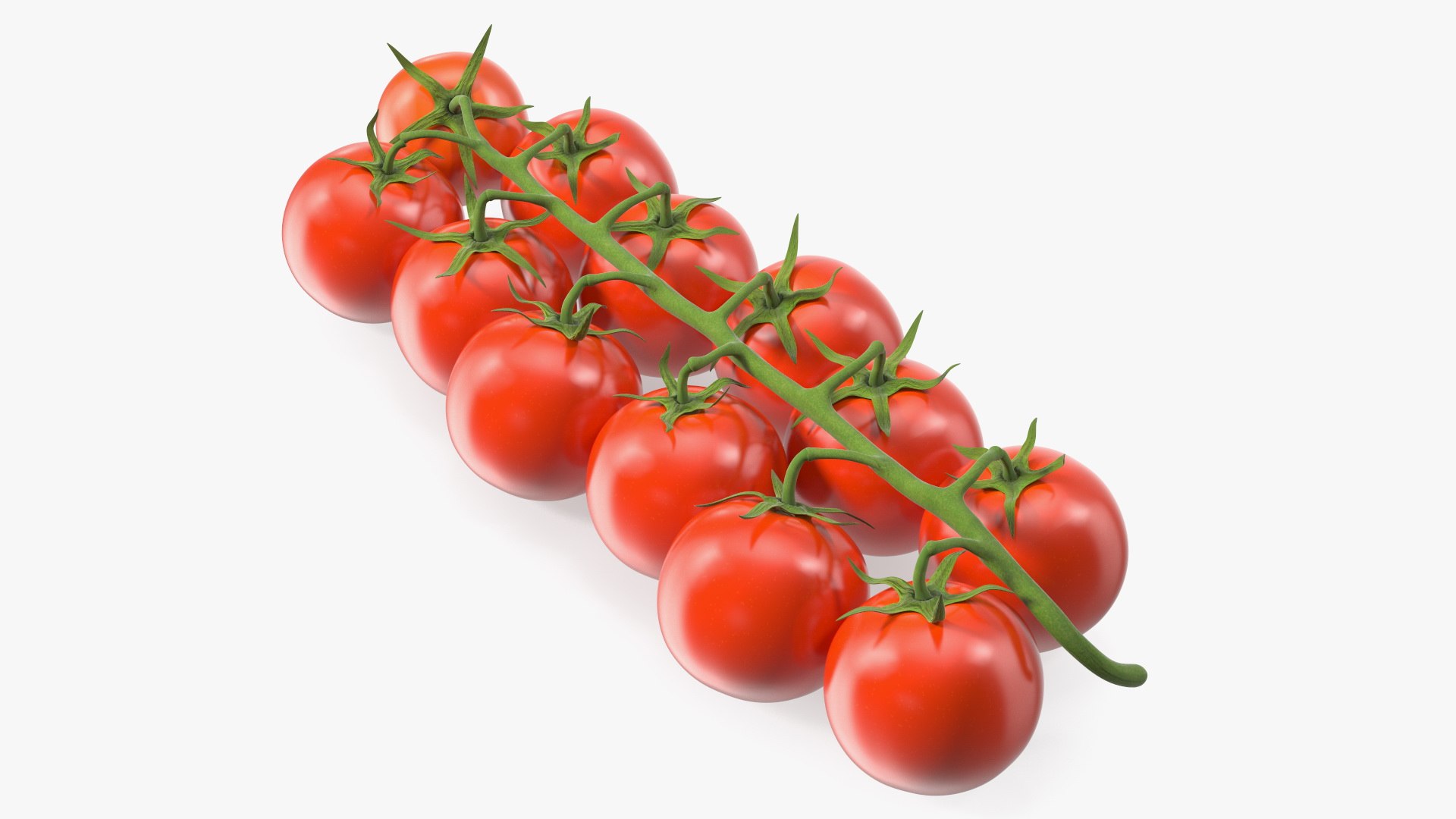 Cherry Tomatoes on the Vine 3D model preview