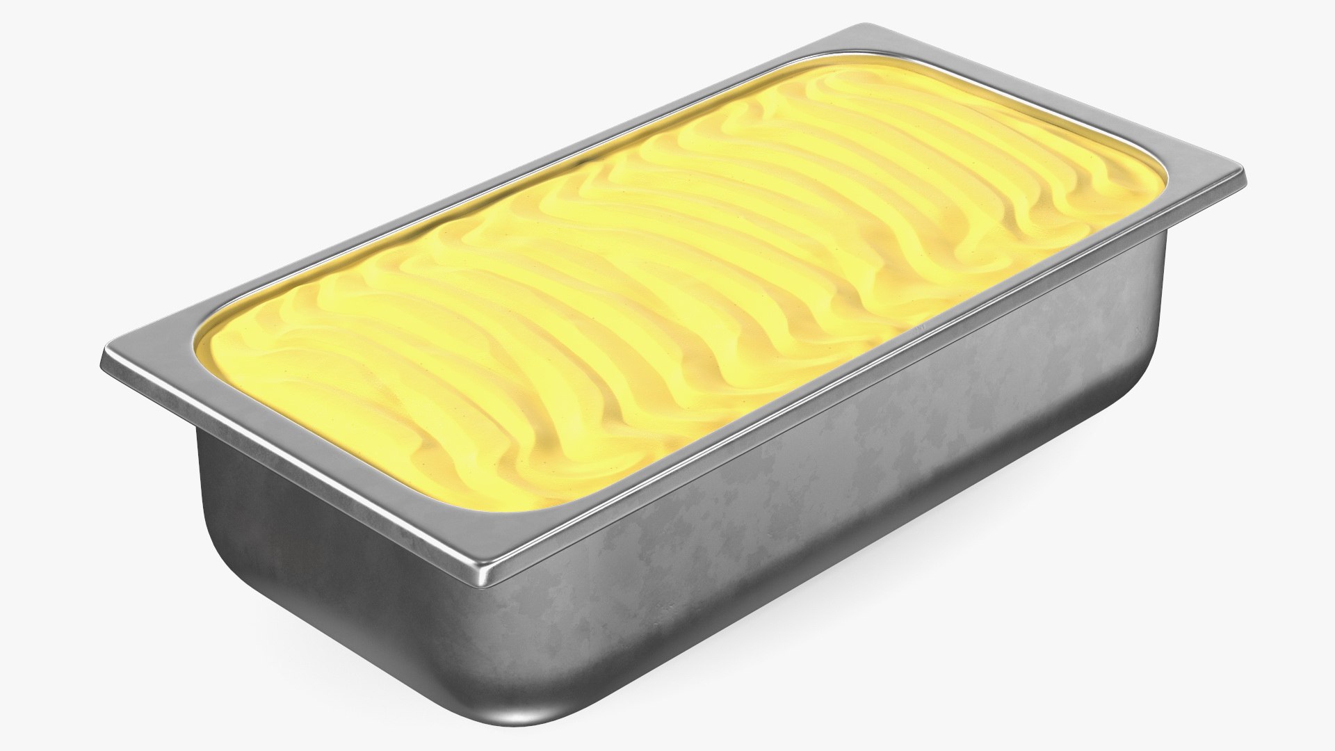 Banana Ice Cream Tray Untouched Surface 3D model preview