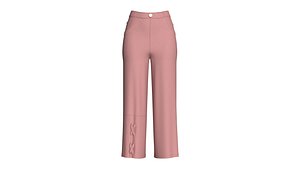 Girls High-Rise Dusty Pink Pant