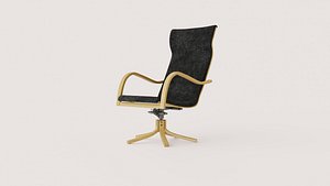 Sheepskin High-Back Rocking Swivel Armchair