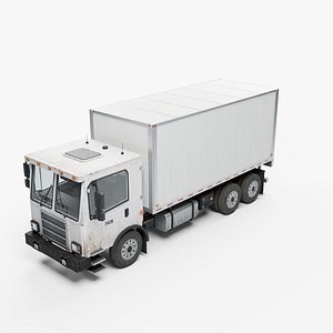 Cabover Box Truck - Detailed Cab and Cargo Interior model