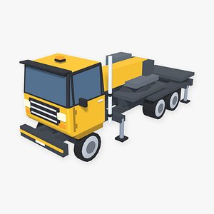 Cartoon Mobile Crane Truck