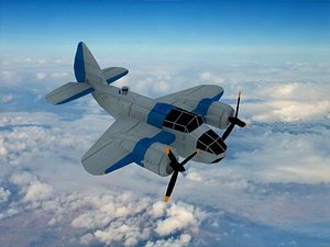 Low poly toon plane