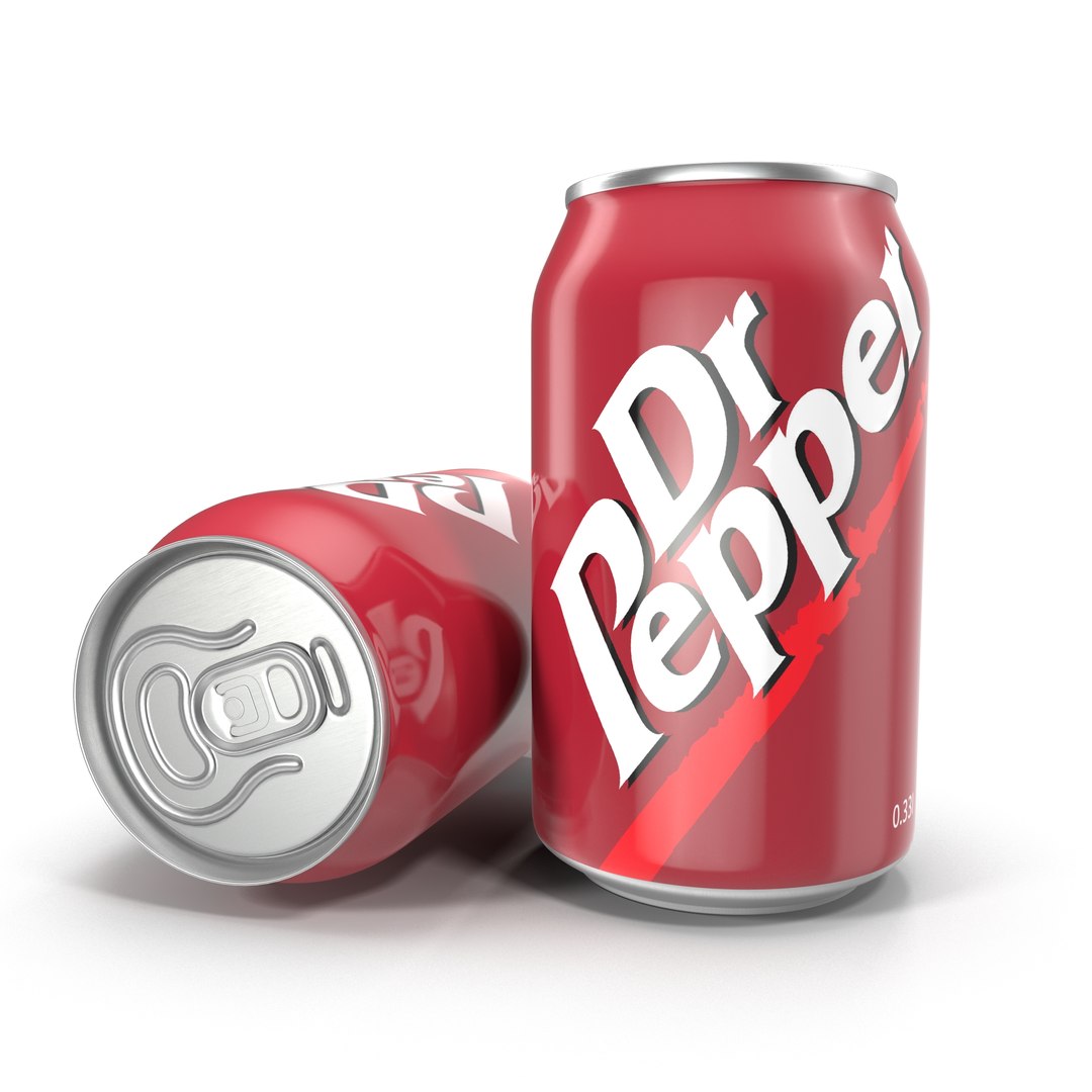 Aluminum Can 0.33L Dr Pepper 3D Model preview