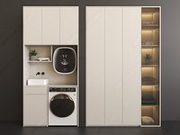 Modern Laundry Storage Cabinet Set