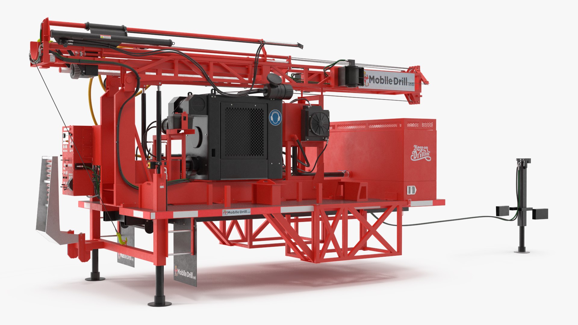 B-51 Mobile Drilling Rig Red 3D - TurboSquid 2310859