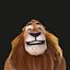 Cartoon Lion Rigged 3D model